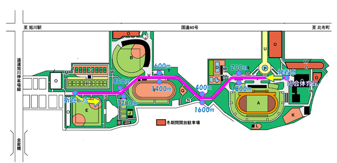 花咲スポーツ公園ウォーキングコース